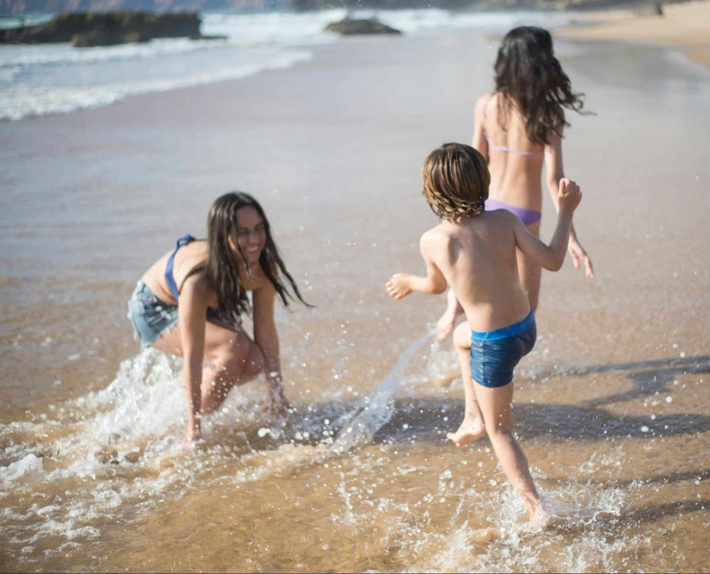 kids playing in the sand